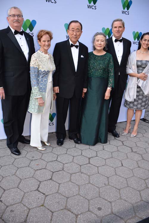 Jim Breheney, Antonia Grumbach, UN Secretary General Ban Ki-Moon, Mrs Ban  Soon-Taek, Christian Samper and Adriana Casas.  Photo by:  Rose Billings/Blacktiemagazine.com