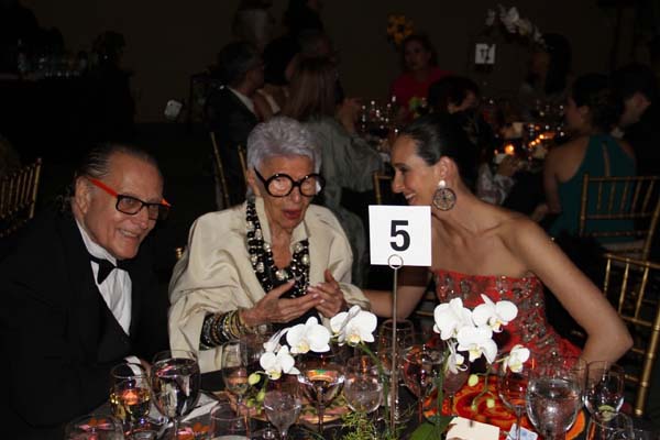 Errol Rappaport, Iris Apfel, Malu Edwards.  Photo by:  Micky Hurly