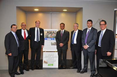 AUC VP Development Eldad Halachmi/Maj.General Dan Haloutz/ Jeffrey Wiesenfeld/Ambassador Eli Cohen/AUC President Dan Meyerstein/Dr.Yoaz Hendel/ AUC East Coast Director Jeffrey Goldfarb