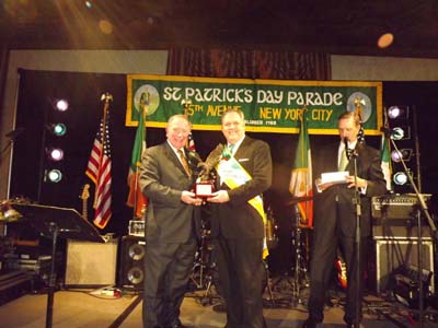John T. Dunleavy, Chairman of the St. Patrick's Day Parade with Honoree Frank Comerford