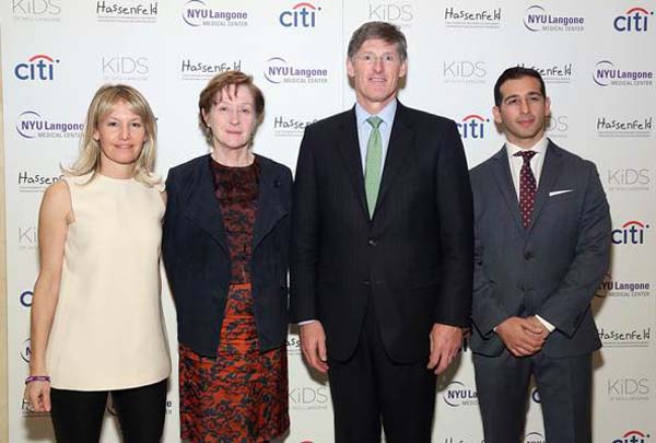 Susan Block Casdin, Catherine S. Manno, MD, CEO of Citigroup Michael Corbat, and Robert Perretta attend NYU Langone Medical Center's 2016 Adults In Toyland Casino Night on February 25, 2016 at The Plaza Hotel in New York City. (Photo by Cindy Ord/Getty Images for NYU Langone Medical Center)