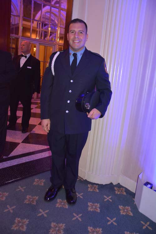Fire Fighter William Arce, FDNY Engine 281.  Photo by:  Rose Billings/Blacktiemagazine.com