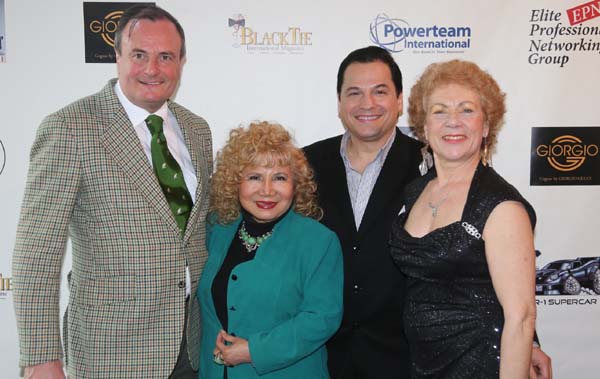 Gerard McKeon Publisher Black Tie International Magazine, Gloria Producer & Host of the Event & International Correspondent & Host Black Tie International Magazine/TV, Bill Lanndis Talent Director and Opera Singer Paula Oleska