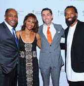 Impact Award honorees Jeffrey and Maria Harleston, Joshua Hamilton and Baron Davis. Photo by: Vince Bucci