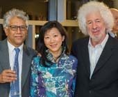 Vijay Seshadri, Monica Youn, Daniel Halpern (all poets who spoke at the event). Photo courtesy of Poets House
