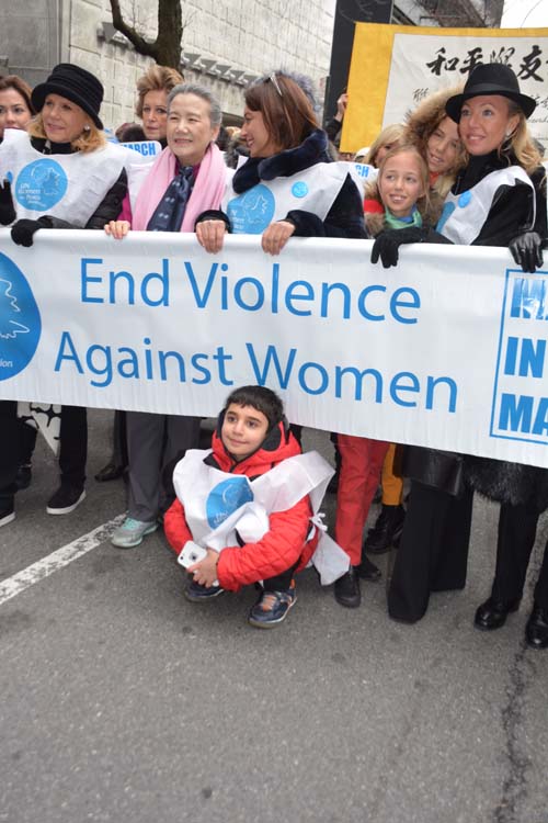 Francine LeFrak, Founder Same Sky, Mrs. Ban Soon- Taek, Patron of UN Women for Peace Association, Muna Rihani Al-Nasser, Chair of UNWFPA;  ,Maria Carolina &Maria Chiara and Mother HRH Princess Camilla of Bourbon Two Sicilies .  Photo by:  Rose Billings/Blacktiemagazine.com
