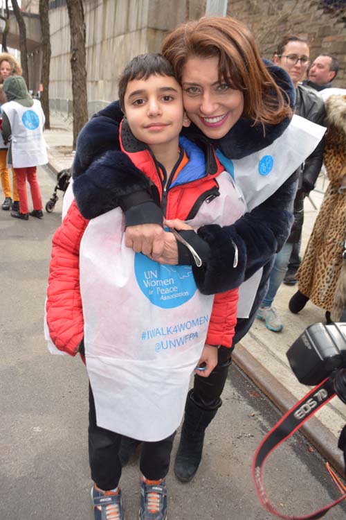 Muna Rihani Al-Nasser and her son.  Photo by:  Rose Billings/Blacktiemagazine.com