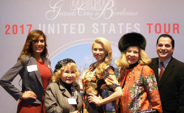   Staff from Black Tie International Magazine & Global Fine Wines Mary Tavarez, Gloria T. Cressler, International Editor & TV Host Black Tie International Magazine & Sales Director of Global Fine Wines Lindsey Davis Formerly Miss Ohio, The German Baroness Marion Von Buchard and Bill Lee Lanndis 