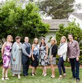 Dream Foundation CEO, Kisa Heyer, Flower Empower Program Coordinator, Valerie Banks, 6th Annual Flower Empower Luncheon Committee Members, Alan Rose (who was also the events co-emcee), Lynette Hall, Robin Himovitz, Jodi Fishman-Osti, Melinda Rogers, and Steve Shulem. Photo by: Kelly Sweda Photography