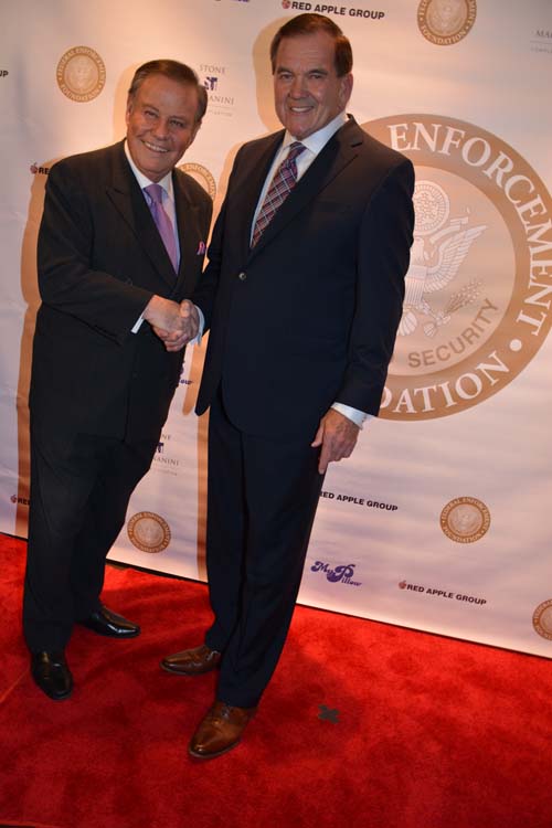 Marvin Scott, Senior Correspondent/Anchor PIX 11 Newscloseup and Governor Tom Ridge, The First Secretary of Homeland Security and FEHSFB Honorary Chairman.  Photo by:  Rose Billings/Blacktiemagazine.com