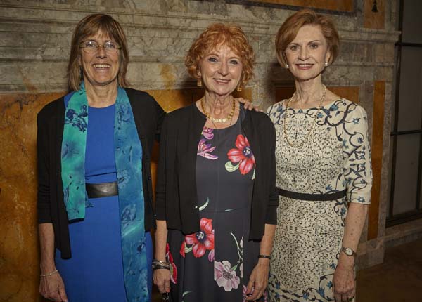 Rose Harvey, Commissioner, New York State Office of Parks, Recreation and Historic Preservation;  Ruth Pierpont, retired New York State Deputy Commissioner for Historic Preservation; and Peg Breen, President, New York Landmarks Conservancy
