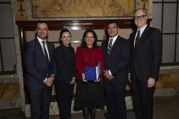 Mercedes Abramo (center) with Cartier group