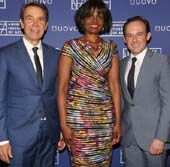 Jeff Koons, Pauline Willis, Director of the American Federation of Arts, and Scott Rothkopf, Deputy Director for Programs and Nancy and Steve Crown Family Chief Curator at the Museum of American Art. Photo: Sylvain Gaboury/PMC ©Patrick McMullan