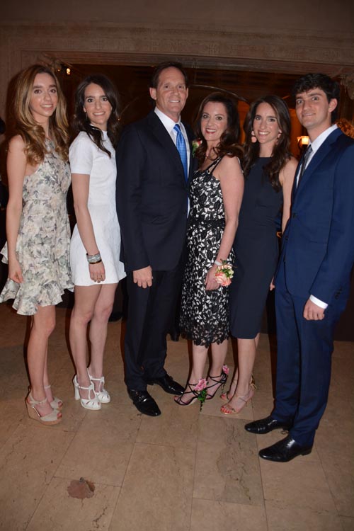Honoree Trustee Mark H. Rachesky, MD, (Schiff Community Impact Award). and His wife Jill Rachesky and family,  Allison, Steven Samantha and Kate .  Photo by: Rose Billings/Blacktiemagazine.com