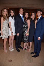 Honoree Trustee Mark H. Rachesky, MD, (Schiff Community Impact Award) and His wife Jill Rachesky and family, Allison, Steven Samantha and Kate . Photo by: Rose Billings/Blacktiemagazine.com.