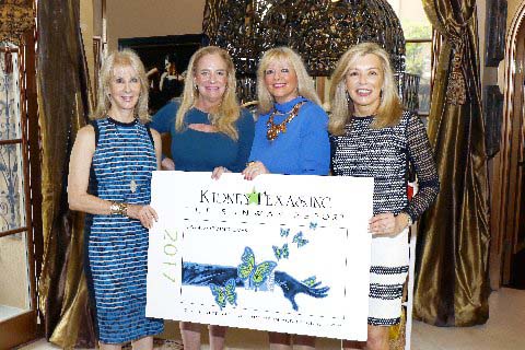 Sharon Friedberg, Tea chair; Andrea Alcorn, president, KidneyTexas, Inc.; Lynn Dealey, logo creator;  Marie Quintana, Tea chair. Photo by:  Dana Driensky