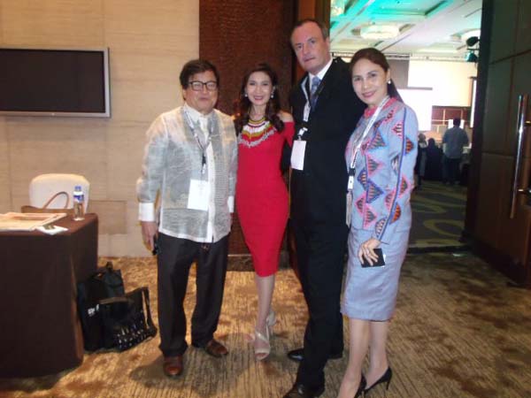 Pearl Perala-Maclang Director of Sales and marketing, Marco Polo. Davao Arch. Felino "Juan" Palafox, managing Partner and Founder, Palafox Associates Gerard Mc Keon, Publisher, Black Tie International Magazine Dottie V. Wurgler-Cronin, General manager, Marco Polo, Davao..  Photo by:  GMK/Blacktiemagazine.com