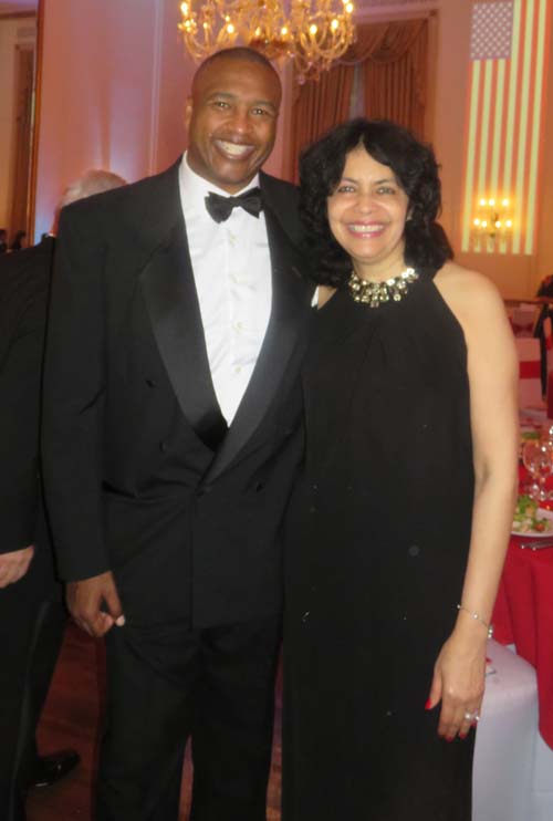 Invocation, Rev. Michel Faulkner and his lovely wife Sarai Faulkner r. Photo by: Joyce Brooks/Blacktiemagazine.com