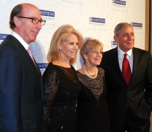 Honorees, Benjamin Winter and Daryl Roth Ruth Gottesman, Ed.D, Chair Board of Overseers Allen M. Spiegel. M.D., The Marilyn and Stanley M Katz Dean. photo by: joyce brooks