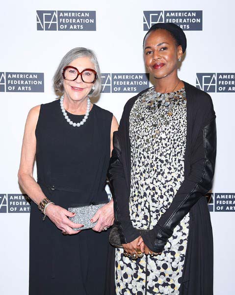 Alice Walton and Wangechi Mutu. Photo: © Kelly Taub/BFA.com