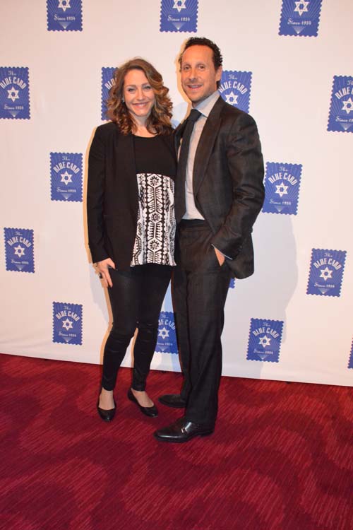 Brooke Goldstein and her adoring husband (The Irene Hizme Tikkum Olam Award Recipient).  Photo by:  Rose Billings/Blacktiemagazine.com