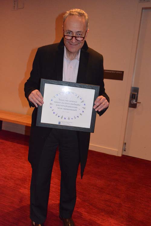 U.S. Senator Charles ("Chuck" Ellis Schumer (The Richard C.Holbrooke Award for Social Justice).  Photo by:  Rose Billings/Blacktiemagazine.com