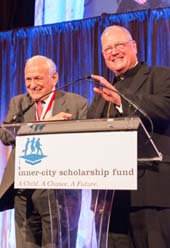 Honoree Gary Naftalis and His Eminence, Timothy Michael Cardinal Dolan, Archbishop of New York Photo Courtesy of Inner-City Scholarship Fund/Photographer Andrew Holtz