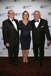 President & CEO of Lighthouse Guild Dr. Alan R. Morse, NBC TODAY Show's Dylan Dreyer and James M. Dubin. Photo by: Patrick McMullan