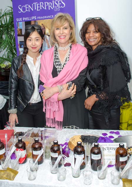 middle  Sue Phillips of Scenterprises in her sponsor table