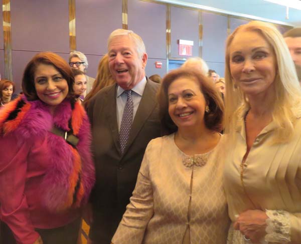 Their Royal Highnesses Crown Prince Alexander and Crown Princess Katherine With Muna Al Nasser/ and Barbara Winston. Photo by: Joyce Brooks/Blacktiemagazine.com
