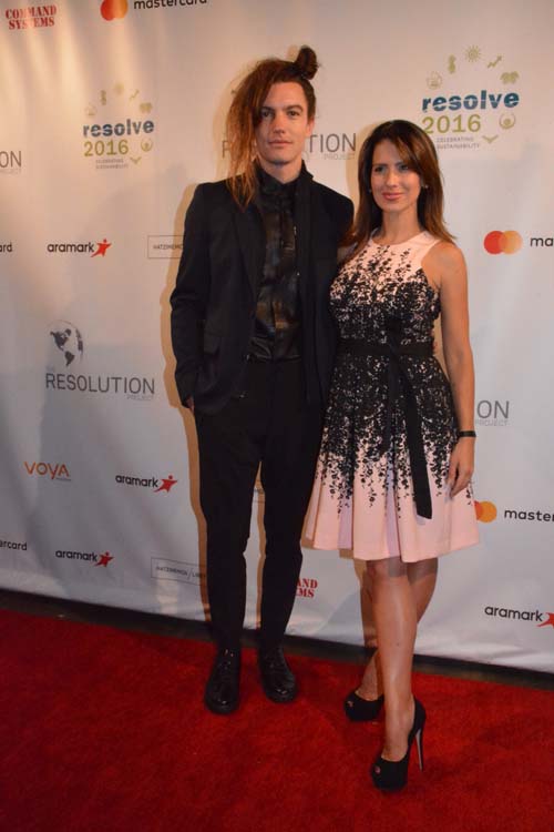 D J Ian Mellencamp and Hilaria Baldwin.  Photo by:  Rose Billings/Blacktiemagazine.com