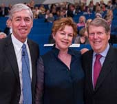Rockefeller President Dr. Richard P. Lifton with 2016 Celebrating Science Honorees, Judy and Russ Carson. Photo by: Scott Rudd