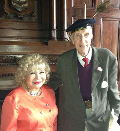 Gloria Cressler with Sir Jack Leslie of Castle Leslie