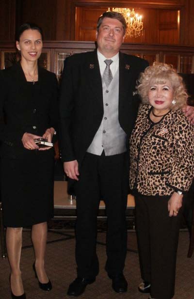 Director of Marketing Ms. Britta Neuper-Schrenk and Head Concierge Christian Plank   of Intercontinental Hotel Vienna & Gloria Cressler