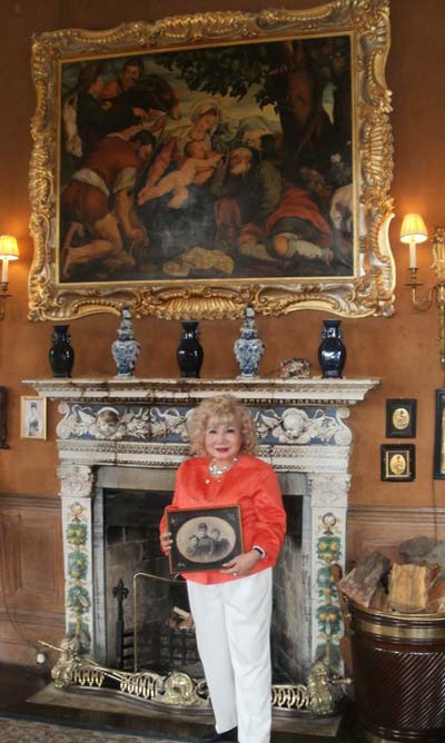 Inside Castle Leslie were we stayed with the picture of the young Winston Churchill and his brother 