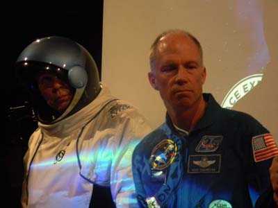 Astronaut Col. Rick Searfoss and Space Suit